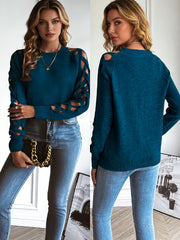 Directional Spring Summer 2026 New Style Solid Color Hollow Out Pullover Sweater