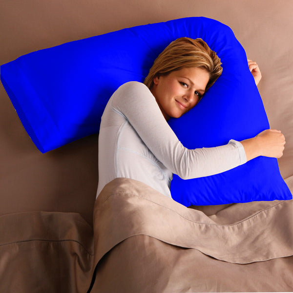Adam Home V Pillow with Pillowcase Extra Filled Hollow Fiber for Neck Support, Orthopedic, Maternity Pregnancy & Nursing Super Soft & Comfortable V shaped Pillow with Pillowcase