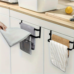 1pc/2pcs Kitchen Cabinet Towel Rack, Double Kitchen Towel Rack