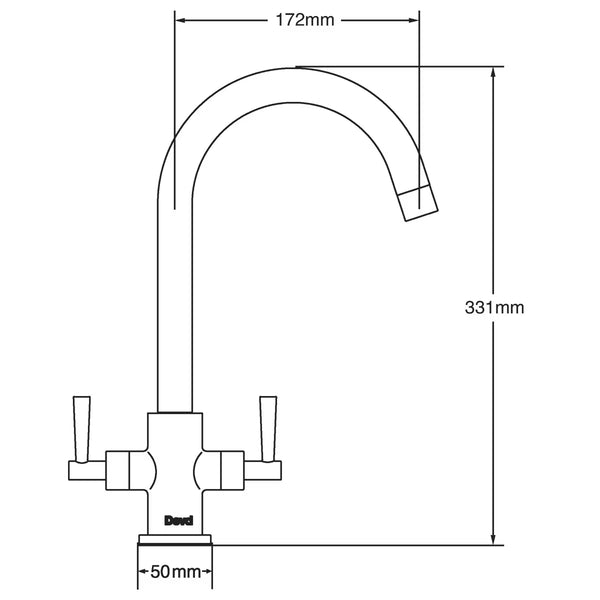 Deva Nelson Mono Kitchen Sink Mixer Tap, Model NTN104