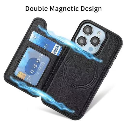 Few Millions Convenience Pro Magnetic Wallet Case - Secure Credit Card Holder, Full-Body Protection & Wireless Charging Support for Apple