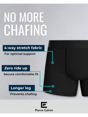 5-Pack Men’s Boxers – Cotton Underwear in Blue, Black, or Mixed Dark Colors – Soft, Breathable & Comfortable Fabric – Longer Leg Design with Anti-Chafing Fit – Tag-Free, Anti-Roll Waistband & No Ride-Up – Everyday Multipack Men’s Boxer Shorts – Durable, S