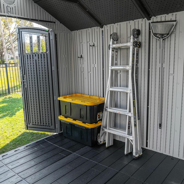 Lifetime 15Ft X 8Ft (4.5 X 2.5M) Dual Entry Outdoor Storage Shed - Model 60410