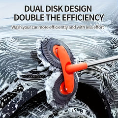 [Car Wash Brush] Adjustable Long-Handled Car Cleaning Brush, Chenille Microfiber Car Wash Tools - Heavy-Duty Multi-Surface Car Wash Mop, Truck, SUV, RV, Home & Vehicle Detailing, Soft Bristle-Free Duster for Hard-to- Areas