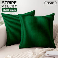 1pc Stripe Velvet Cushion Cover – Soft Luxury Cushion Case, Modern Textured Design, Machine Washable for Sofa & Bedroom Decor, Ideal Gift