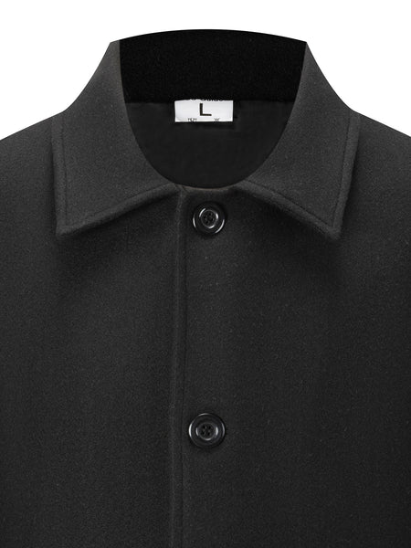 2025 American Style New Men'S Everyday Casual Classic Versatile Solid Color Side Double Pocket Easy Design Handsome Dad Wrinkle-Resistant Non-Iron Single-Breasted Light Luxury Trench Coat