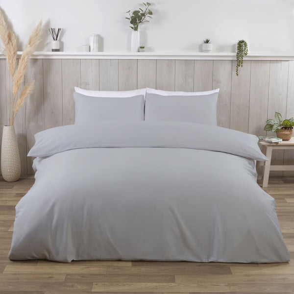 Purity Home Green Easycare 400TC Duvet Set in 3 Colours, Single