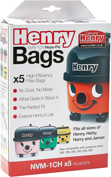 Avern GENUINE ONLY Numatic Henry Hetty NVM-1CH Hepaflo Vacuum Cleaner Dust Bags Pack of 10-604015 907075