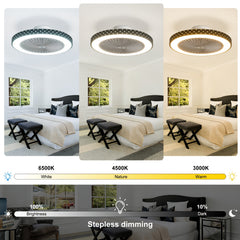 Ceiling Fans with Lights, Fan Lamp, Ceiling Lamp with Fan, Modern Lamp Fan, LED Ceiling Lights with Fans for Kid Room, Bedroom, Study Room, Office, Living Room