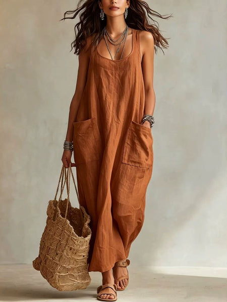 2026 Summer New Arrival: Casual, Chic, Pocketed, Strapless Maxi Dress