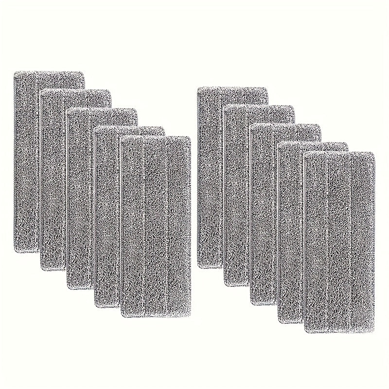 10pcs Microfiber Replacement Mop Heads - Washable & Reusable Cleaning Pads with Central Grip, High Absorbency for Hardwood Tile Vinyl Floors, Multi-Surface Use (Kitchen, Bathroom, Living Room) - Compatible with Standard Mops, Durable & Soft Fiber