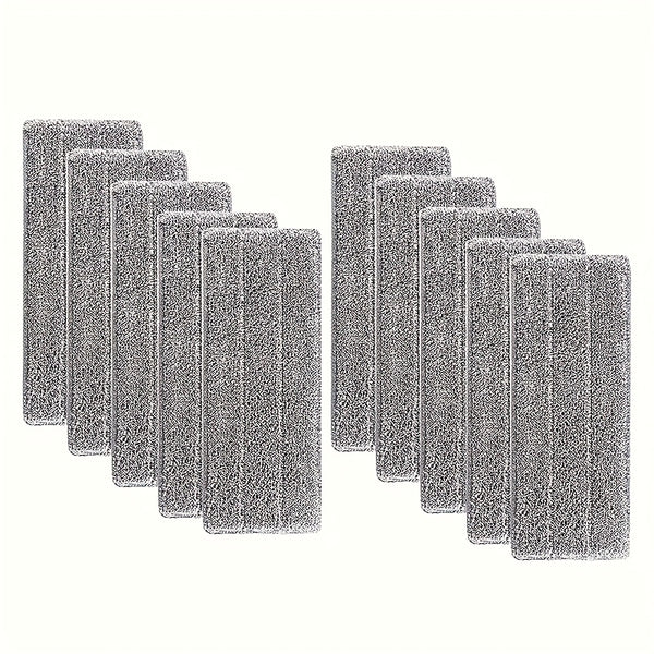 10pcs Microfiber Replacement Mop Heads - Washable & Reusable Cleaning Pads with Central Grip, High Absorbency for Hardwood Tile Vinyl Floors, Multi-Surface Use (Kitchen, Bathroom, Living Room) - Compatible with Standard Mops, Durable & Soft Fiber