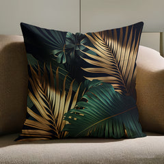 2D Flat - 2pcs Single-sided Tropical Leaf Pillowcases | Polyester, Retro Nordic Style, Machine Washable, Zipper Closure, Suitable for Sofa, Living Room, Bedroom, Car Cushions, No Inner Core, Sizes 14x14, 16x16, 18x18, 20x20