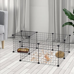 Dog Playpen, Cat Playpen, Small Animal Playpen Metal Pet Playpen for Small Dogs Cats Including 12 Panels, Portable Small Animal Wire Cage for Indoor Yd Fence for Guinea Pigs, Rabbits Kennel Crate Fence, Dog Fence for Puppy, Kitten, Hamster, Turtle, Hedgeh