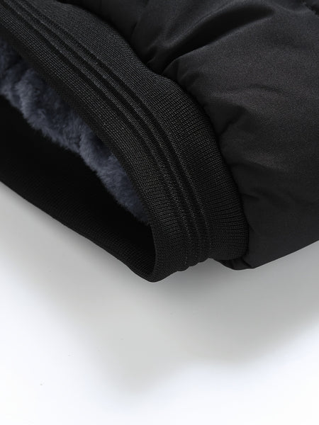 Men's Casual Collar Fashion Coat Men's New Young and Middle-aged Autumn and Winter Plus Velvet Padded Warm -padded Jacket.