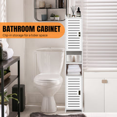 Bathroom Cabinet Bathroom Storage Units Floor Standing Display Cabinet, Free-standing Floor Cabinets,Home Storage Furniture Organizer Cupboard Unit for Kitchen,Hallway,Bedroom,20L×20W×116H CM