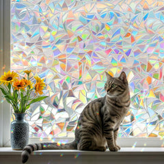Frosted Window Film 39x23 Inch Self Adhesive Privacy Film Bubble Free Static Cling Anti-UV Glass Sticker Easy to Install for Home Office Bathroom Door Window Decor