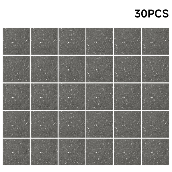 LIFE IDEAS 10/30-Pack Self-Adhesive Vinyl Floor Planks Stickers, Marble Effect Flooring Tiles, 12