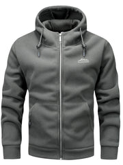Autumn/Winter Hooded Cardigan Sweatshirt for Men and Women, Thickened Polar Sweatshirt Jacket