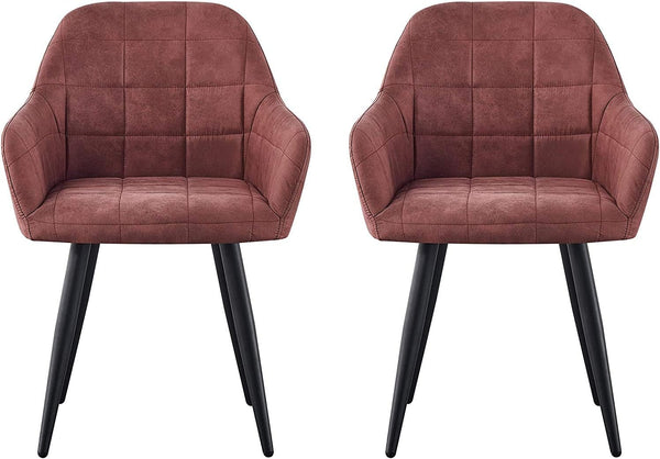mcc direct 2x Faux Matte Suede Leather Dining Chairs Accent Chairs home & restaurants Adrian