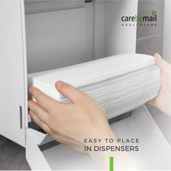 Interfold V-Fold Paper Hand Towels - 2-Ply Premium 2000 Sheets (10 Sleeves of 200 Sheets) | Sheet Size: 24cm x 21cm