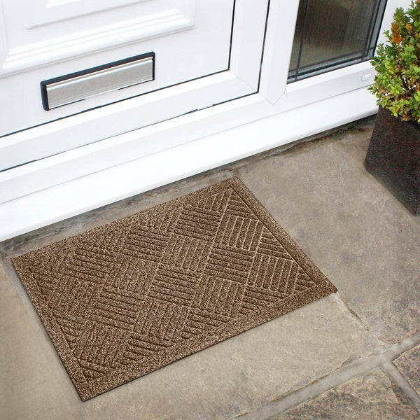 JVL Dirt Defender Door Mat in Beige, 40 X 60 Cm - 2 Pack