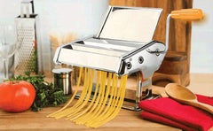Pasta handmade pasta maker Pasta maker Sturdy handmade pasta cutter 3 in 1 stainless steel manual fresh pasta maker Dough roller Long pasta thin pasta thick pasta 0.5-3 mm thickness