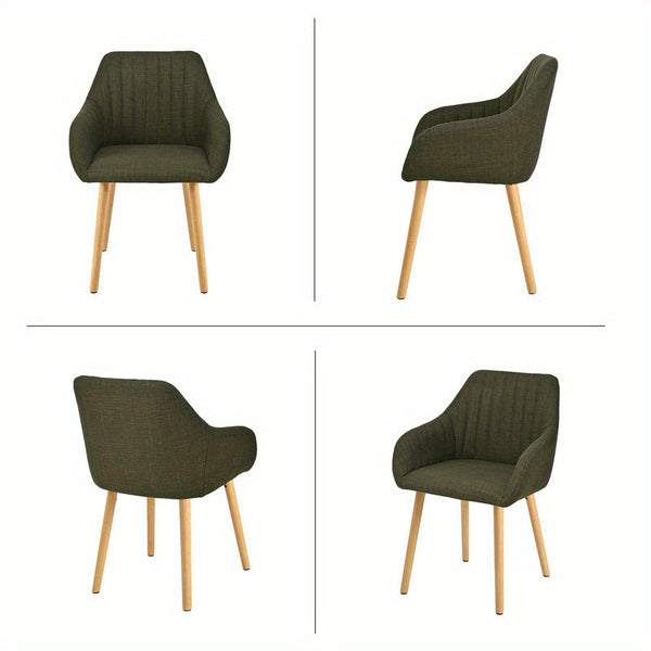 Modern Scandinavian Dining Chairs Suitable for - Ergonomic Armrests & Padded Seats with Cushioned Backrest, Soft /Upholstery & Sturdy Legs - - Modern Chairs, for, or for Company Events (Assembly Required)