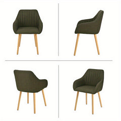 Modern Scandinavian Dining Chairs Suitable for - Ergonomic Armrests & Padded Seats with Cushioned Backrest, Soft /Upholstery & Sturdy Legs - - Modern Chairs, for, or for Company Events (Assembly Required)