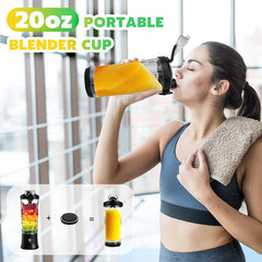 1pc, 20oz Portable Blender with USB Rechargeable Battery, Fresh Juice, Compact Design for On-the-Go Nutrition