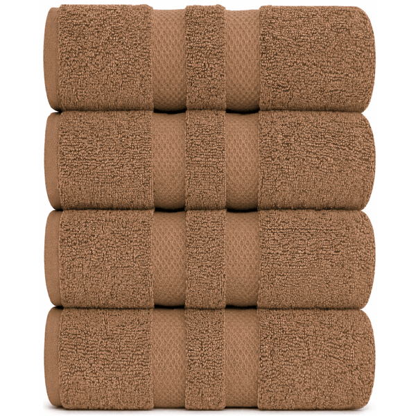 Pack of 4 Jumbo Bath Sheets Set 100% Egyptian Cotton (80x140 CM) Quick Dry 500GSM Highly Absorbent Soft Feel Bath Sheets XL Bathroom Towel Perfect for Daily Use