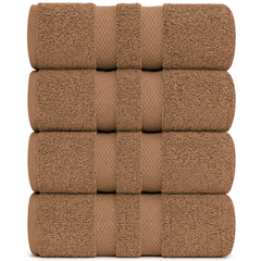 Pack of 4 Jumbo Bath Sheets Set 100% Egyptian Cotton (80x140 CM) Quick Dry 500GSM Highly Absorbent Soft Feel Bath Sheets XL Bathroom Towel Perfect for Daily Use