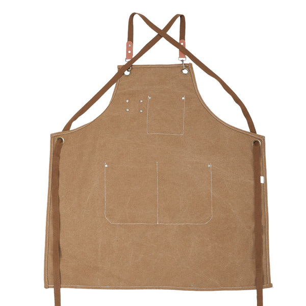 Chef Apron with Gift Box - Unisex Kitchen Apron for Cooking, Baking, BBQ, Painting - Durable Cotton Canvas, Cross Back Design - Ideal for Cafés, Restaurants, Gardening & Gifts
