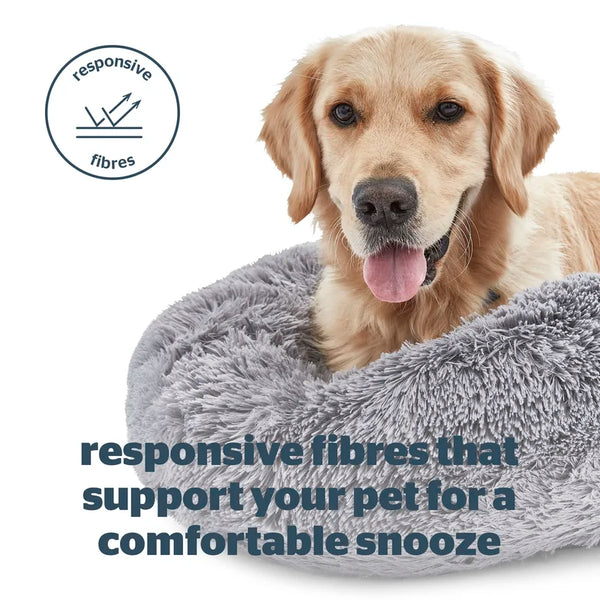 Calming Plush Donut Pet Bed