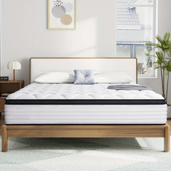 22cm&25cm Memory Foam Hybrid Mattress, No-Noise Innerspring & Pocket Springs For Cooling Comfort, Single, Small Double, Double, King Sizes, Mattress In A Box