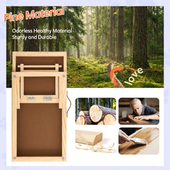 Dog Ramp for Bed Height Adjustable Folding Pet Ramp with Non-Slip Rug Surface Portable Wooden Dog Steps Stairs for Small Large Animals for Sofa Couch