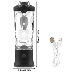 1pc, 20oz Portable Blender with USB Rechargeable Battery, Fresh Juice, Compact Design for On-the-Go Nutrition