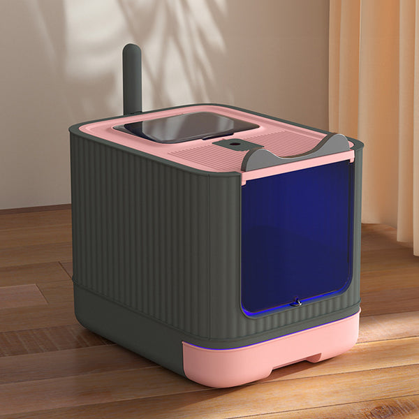 Cat Litter Box, Plastic Pet Toilet, Removable Litter Box, Large Cat Litter Box Hooded Litter Tray Drawer, UV Sterilization and Deodorization, Provide Your Cat with A Comfortable Place