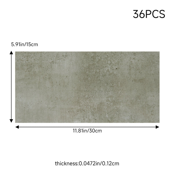36-Pack High-Quality Self Adhesive Floor Tiles, 15x30cm Peel and Stick SPC Vinyl Planks for Kitchen, Bathroom, Bedroom & Living Room, Realistic Stone/ Wood Look Efffect Waterproof PVC Flooring, Easy DIY Installation