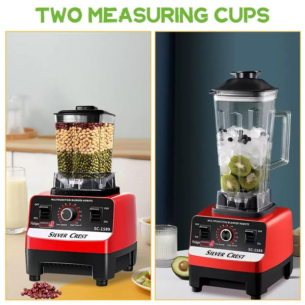 Multifunctional Blender Set, 2L+720ML Large Capacity Wall Breaker - High Power, 15 Adjustable Speeds, 4500W, Automatic Juicer,blenders for kitchen, blender for shakes and smoothies, slushy machine, food processor, blenders for kitchen heavy duty. Christma