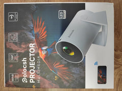 Mini Projector, Polocsh Projector Wifi6 and BT5.2, Portable Projektor 4K Support with Android 11.0, 180° Rotatable, Auto Keystone, 130″ Display and 50% Zoom,Outdoor Projector 2025 Upgrade, Steelgrey