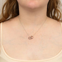 Diamonfire Sterling Silver Cubic Zirconia Interlocking Rings Necklace