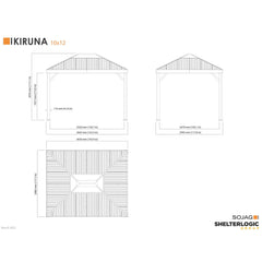 Sojag Kiruna 10Ft X 12Ft (3 X 3.64M) Aluminium Frame Sun Shelter with Galvanised Steel Roof + Insect Netting