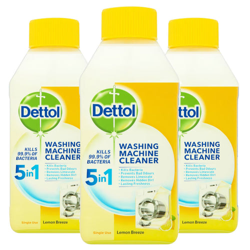 Dettol Washing Machine Cleaner Citrus, 3 X 250Ml