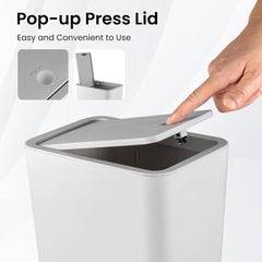 3pcs Elegant toilet bin with lid bathroom bin with lid space saving covered bathroom trash can, a must-have tool for home cleaning, suitable for living rooms, bedrooms, bathrooms, toilets, and kitchens