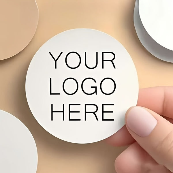 50/100pcs Personalized Custom Stickers Suitable for Various Occasions - /Small Round Labels with Self-Defined Photos/Logos/Text, Glossy Synthetic Paper Suitable for Wedding Invitations, Birthday Party Decorations, Thank You Gifts