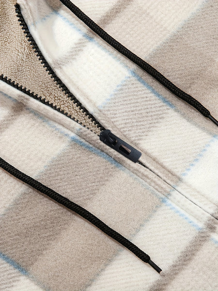Men'S Heavyweight Fleece Hoodies Jacket - Full Zip Up Thick Sherpa Lined Flannel Plaid Shirt Jacket