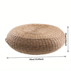 10cm Thicken Straw Cushion, Solid Round Seat Cushions Chair Pad Pillow Seat Soft Tatami Floor Cushion for Yoga Meditation Living Room Balcony Office Outdoor 40cm/50cm