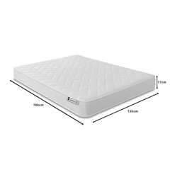 Starlight Beds 17CM Deep Small Brick White Border Hybrid Memory Foam and Spring Mattress