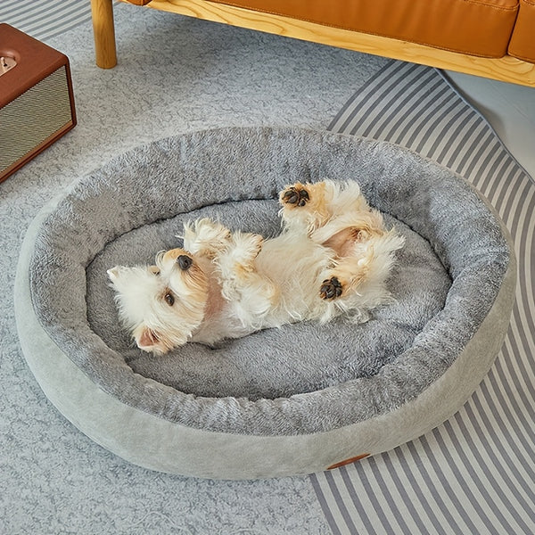 Luxury Soft Washable Pet Bed - Plush Warm Dog & Cat Cushion with Rounded Edges, Cozy Modern Bed for Small to Large Pets, Durable Easy-Clean Fabric, S/M/L/XL Sizes, Indoor/Outdoor Use, No Assembly Required, Ideal for Puppies & Kittens, Puppy Bed